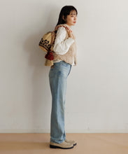 画像をギャラリービューアに読み込む, 【MEN , WOMEN】LEIN マティ幾何学柄刺繍ドロストバッグ / オリエンタル小物 / 丸底×タッセル付き / 軽量&収納力◎ / お出かけ / ミニバッグ / 秋冬コーデのアクセントに / ユニセックスアイテム