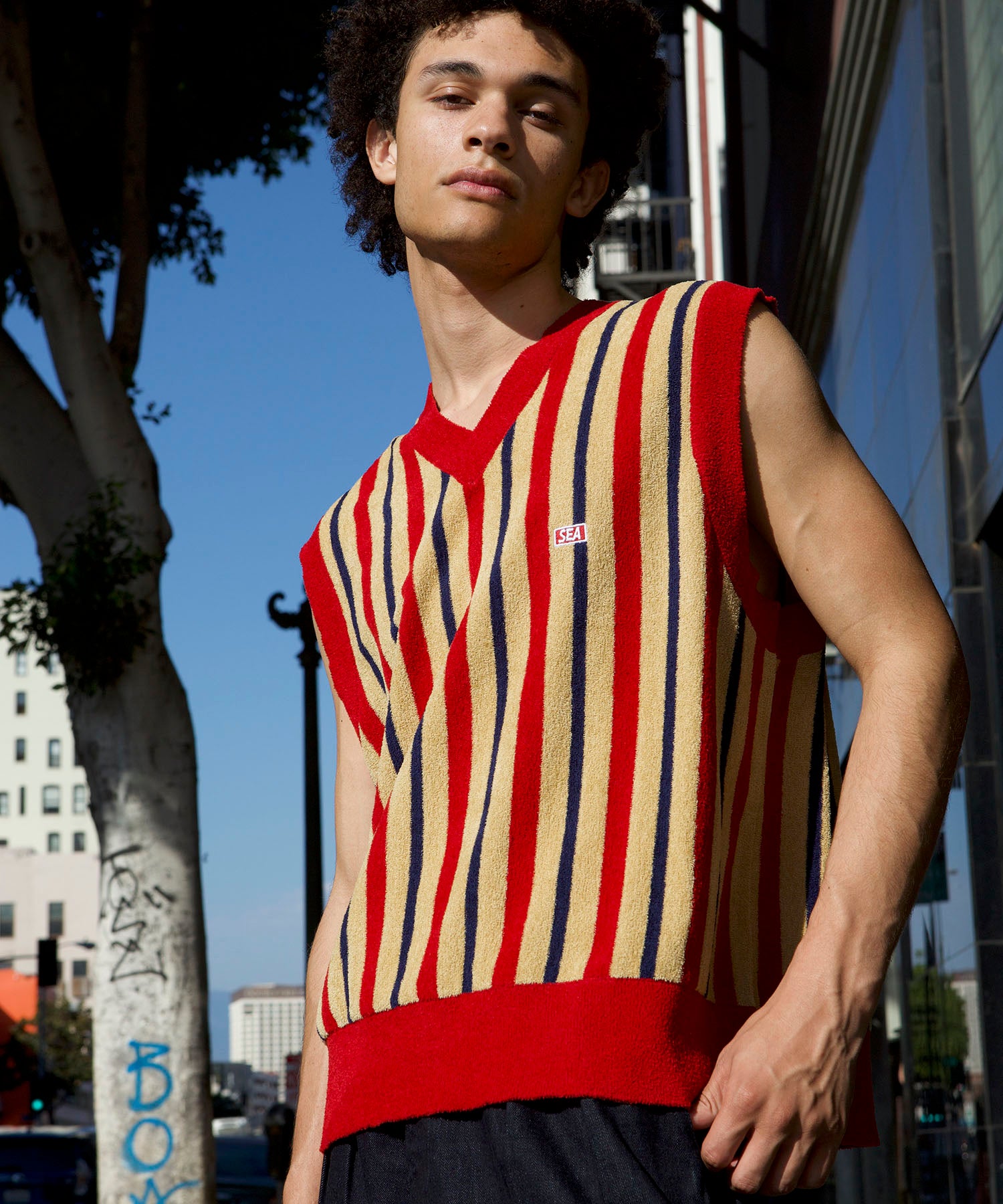 【MEN , WOMEN】WDS x nestwell NERVE ST < SEA Over Sized Vest ST >